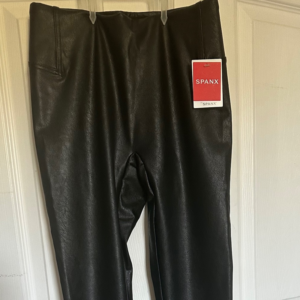 SPANX Faux Leather Slit pants xs
